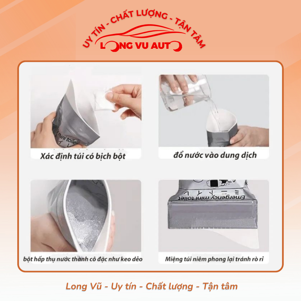Túi đựng nước tiểu - nôn ói khẩn cấp dùng trên xe ô tô chứa 700cc nước