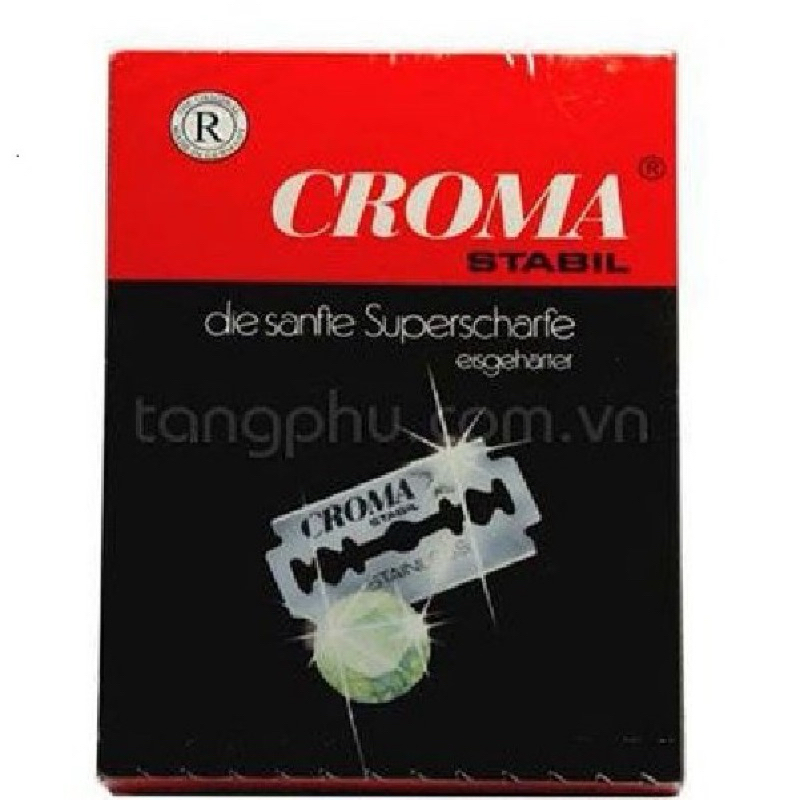 LƯỠI DAO CẠO RÂU CROMA HỘP 10 CÁI (HÀNG CHUẨN CÔNG TY) - VPP QUỐC HUY.