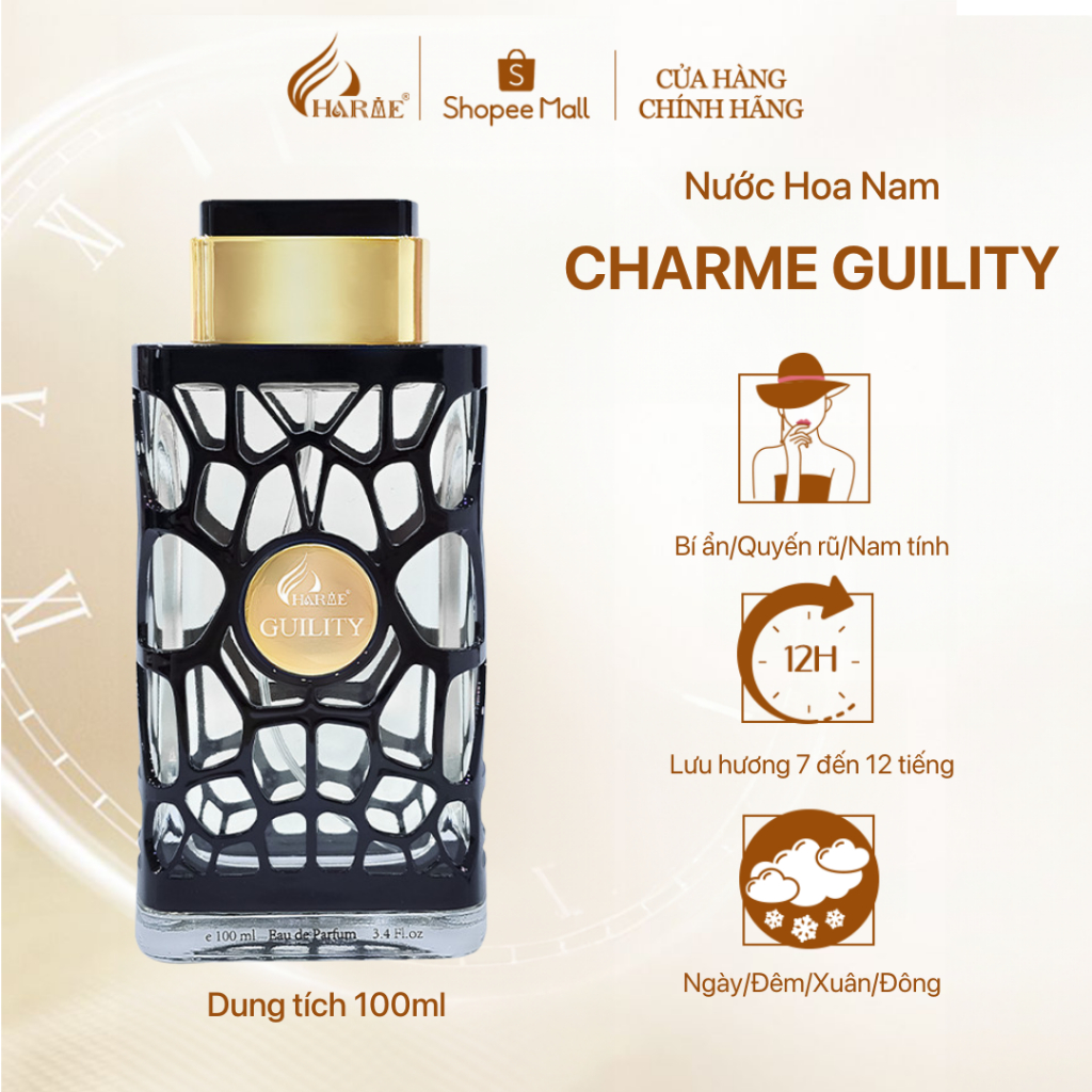 Ảnh Nước Hoa Nam CHARME GUILITY PHIÊN BẢN 2024 100ml Lưu Hương Lâu, Bí Ẩn, Lịch Lãm, Chính Hãng 3
