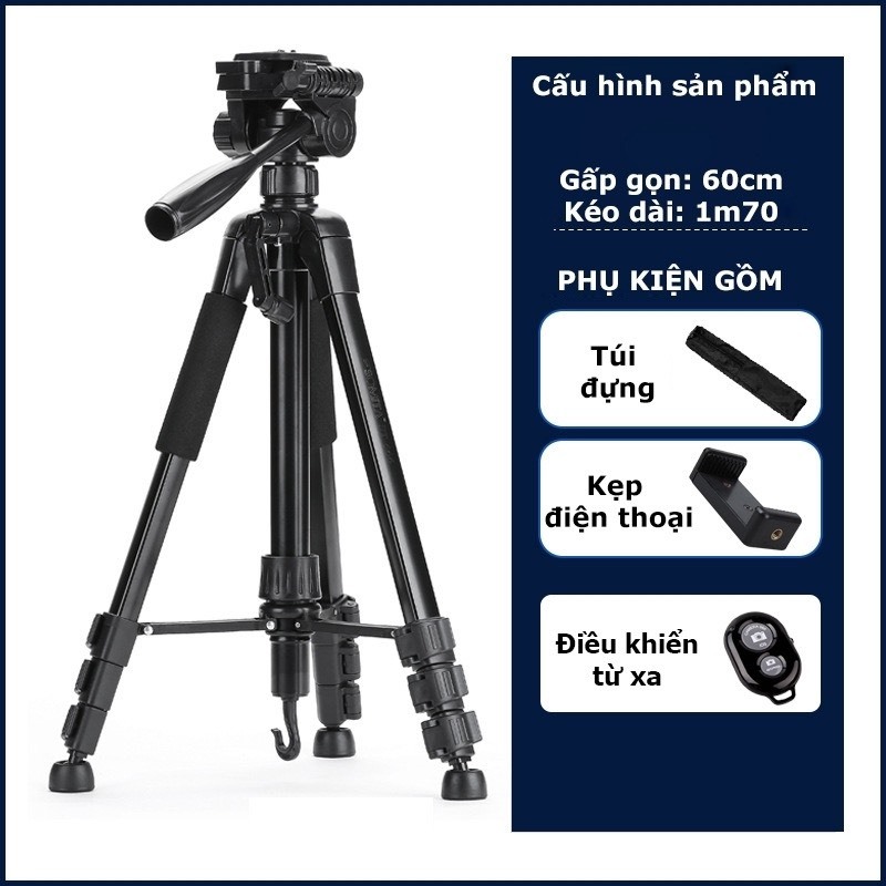 Chân Quay Máy Ảnh Điện Thoại Tripod 360° Chân Quay Tripod Hỗ Trợ Quay ...