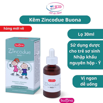 Kẽm nhỏ giọt Zincodue Buona cho bé, vị ngon, dễ uống cho trẻ từ sơ sinh