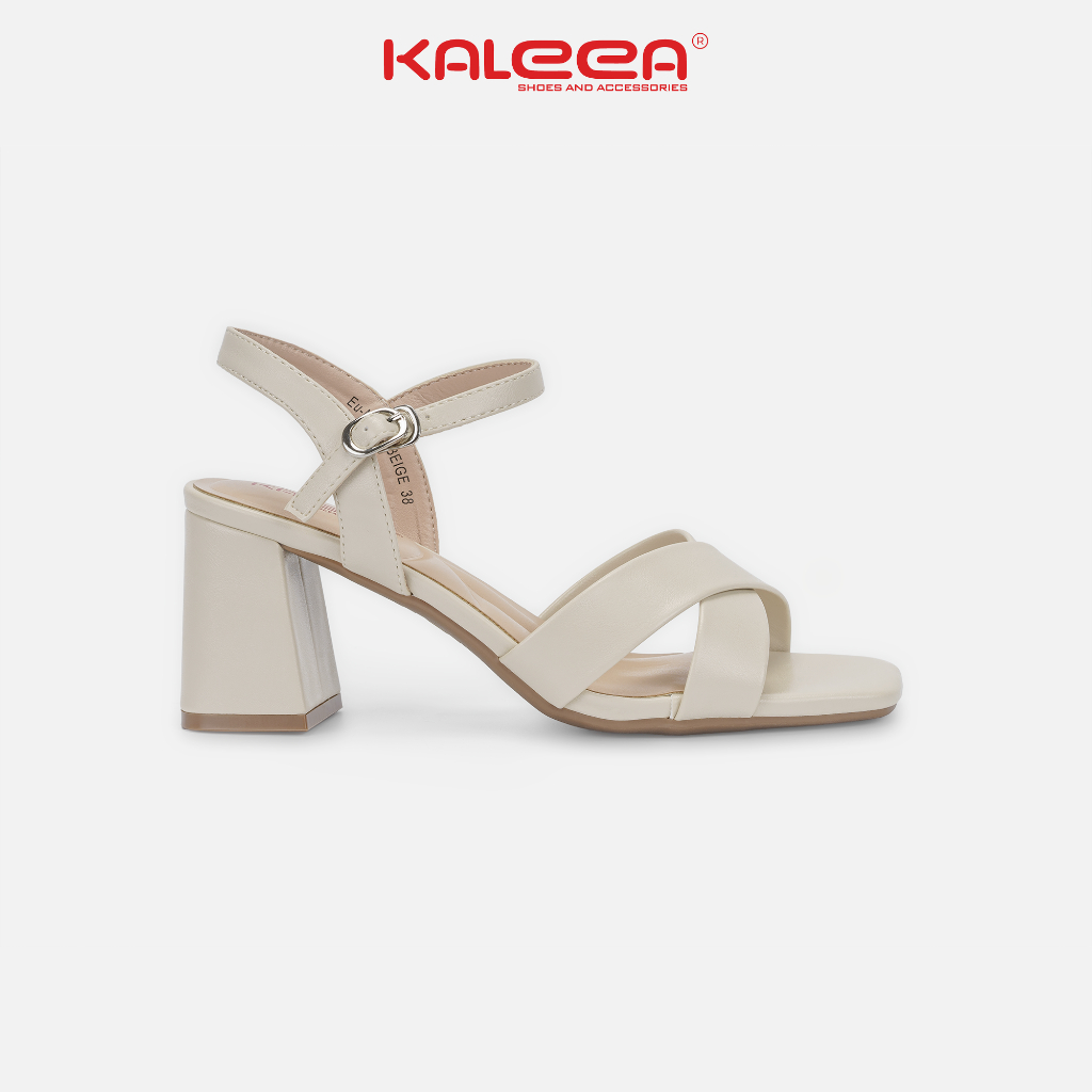 Ảnh Kaleea - Giày Sandal Cao Gót Nữ Thiết Kế Quai Da Đan Chéo Đế Cao 7p - EUNN36 2