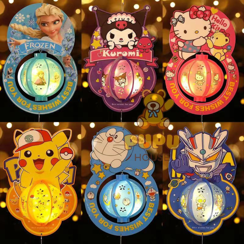 Lồng Đèn Cho Bé Lồng Đèn Trung Thu Kuromi Pikachu 5D Có Đèn Led Cho Bé Yêu - Đồ Chơi Cho Bé PUPU HOUSE