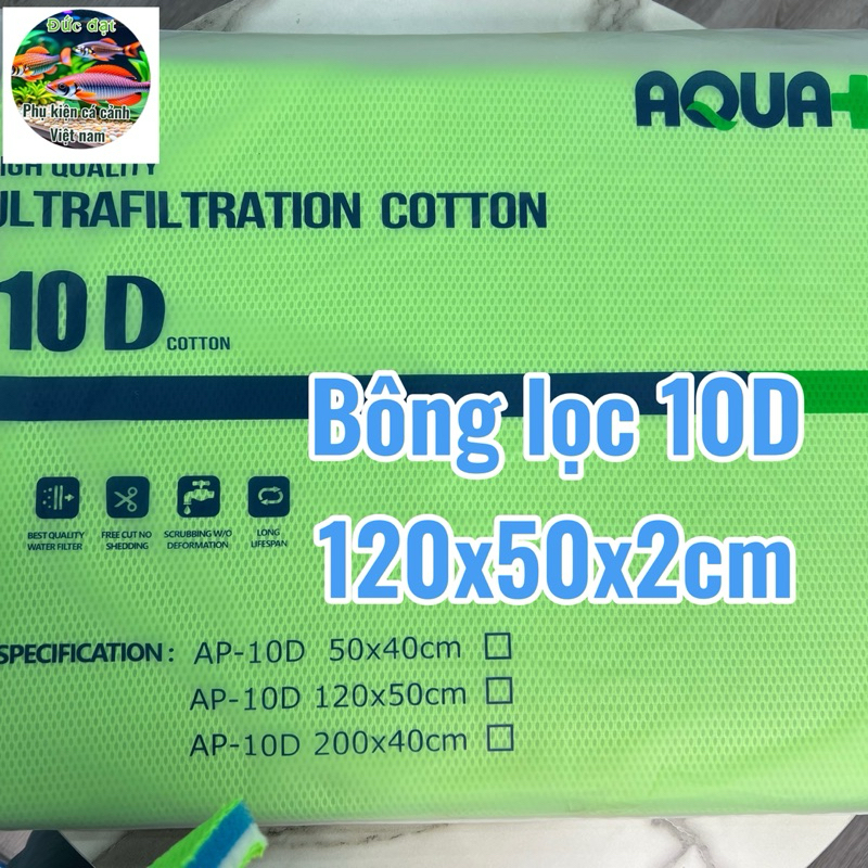 Bông lọc nước 10D kích thước siêu to 120x50x2cm thế hệ mới