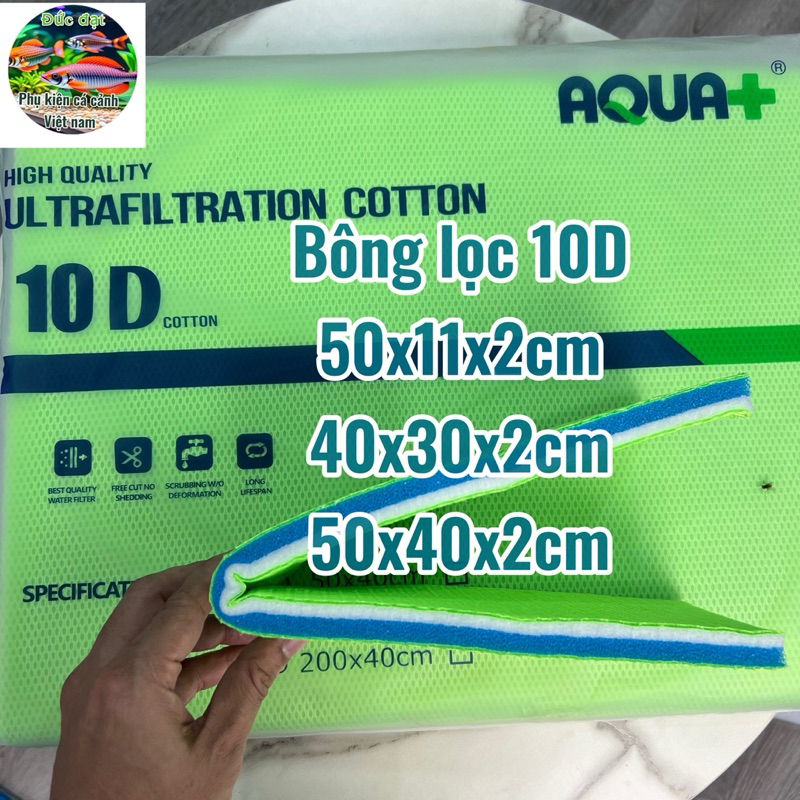 bông lọc 10d thế hệ mới nhất hiện nay  KT: 50x11x2cm-40x30x2cm-50x40x2cm