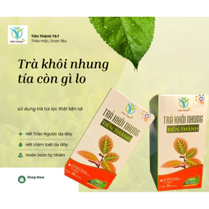 Trà lá Khôi nhung tía hỗ trợ viêm loét, trào ngược dạ dày an toàn hiệu quả hộp 30 túi lọc #tradaday, #viemdaday #thaomoc