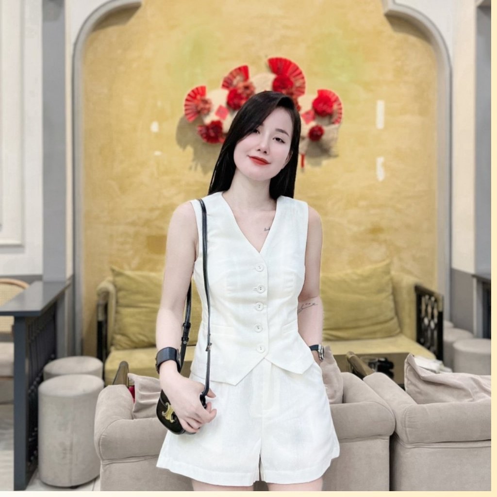 Set ba lỗ sát nách 2 lớp phù hợp đi chơi, đi làm phong cách thanh lịch, tối giản thiết kế cao cấp nhà JOLIE
