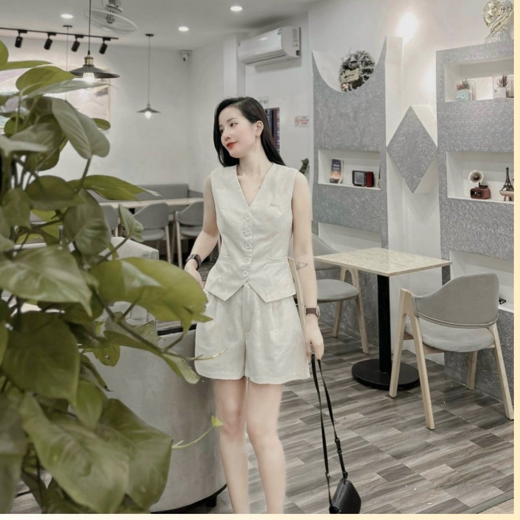 Set ba lỗ sát nách 2 lớp phù hợp đi chơi, đi làm phong cách thanh lịch, tối giản thiết kế cao cấp nhà JOLIE