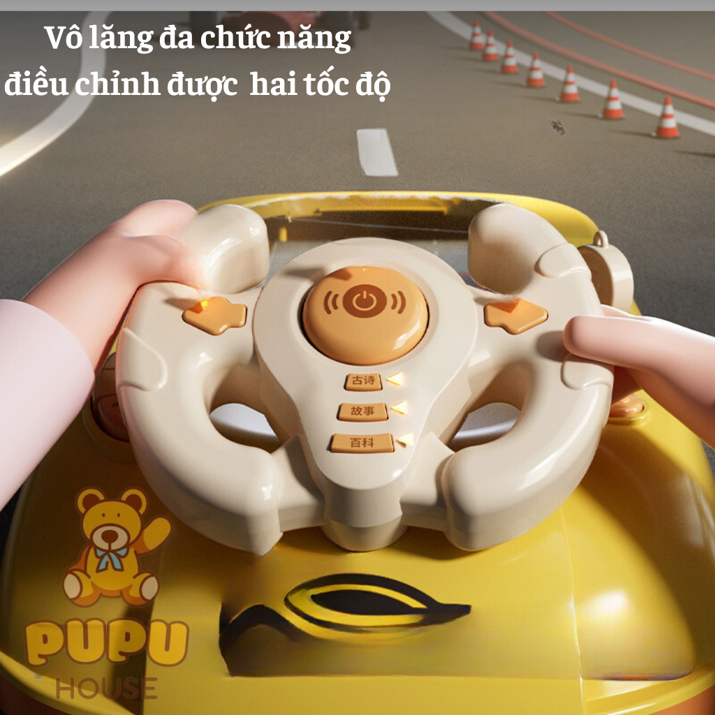 Đồ Chơi ô tô Đường Đua Xe Có Màn Hình Chuyển Động Cho Bé Điều Khiển Có Vô Lăng Đồ Chơi Đua Xe Cho Bé - PUPU HOUSE