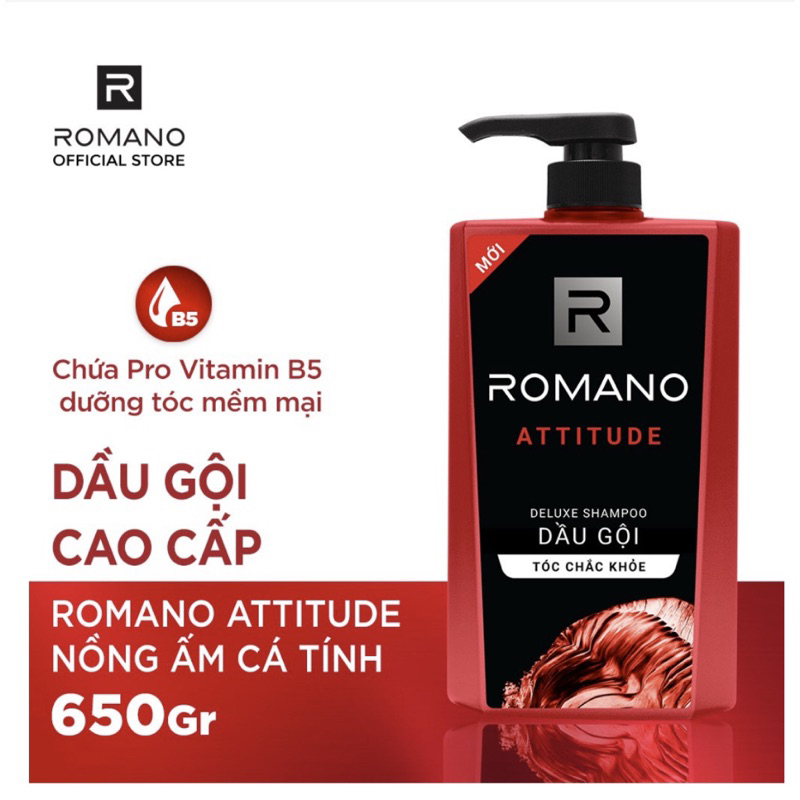 Dầu gội Romano hương nước hoa Classic/ Attitude/ Gentleman/ Force 650g