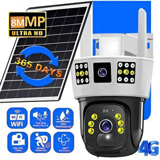 Camera 4G Năng Lượng Mặt Trời, Ip66 Chống Thấm Nước, Hoạt Động Ổn Định, Có Mic Thu Âm, Màu Ban Đêm