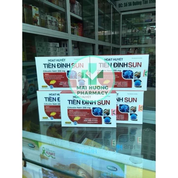 HOẠT HUYẾT TIỀN ĐÌNH SUN - (thực phẩm bảo vệ sức khỏe) nguyên liệu nhập khẩu Pháp date mới nhất