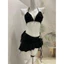 Bikini 3 món bộ tam giác bèo nhún tiểu thư hàng thiết kế (sẵn hàng - ship hoả tốc)