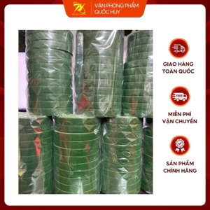 BĂNG DÍNH QUẤN CÀNH HOA XANH LÁ BÁNH TẺ , 1 LỐC 12 CUỘN - VPP QUỐC HUY.
