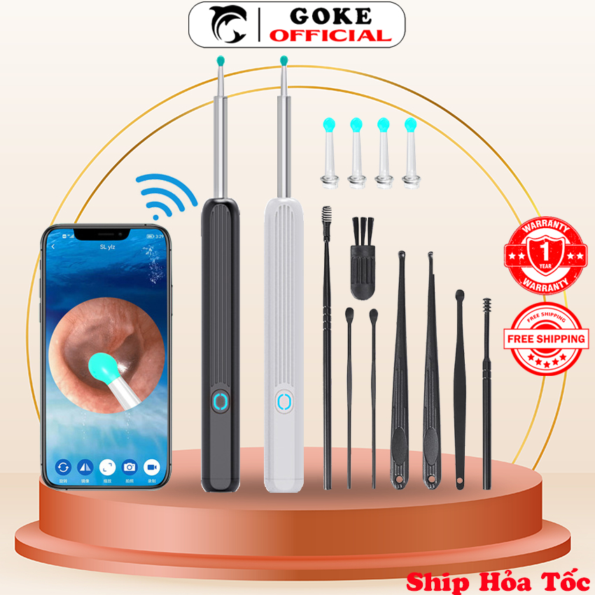 Bộ lấy ráy tai có camera GOKE hình ảnh sắc nét kết nối dễ dàng bảo hành ...
