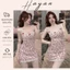 HT189 Váy ngủ cotton hoạ tiết chery đính nơ kèm ĐỆM LÓT, đầm body cute dễ thương gợi cảm HT189