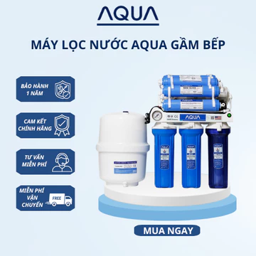 Máy lọc nước RO không vỏ tủ AQUA 4,9,10,11, Có Đèn UV, máy lọc nước RO lắp gầm bếp chính hãng AQUA Có đồng hồ đo áp suất