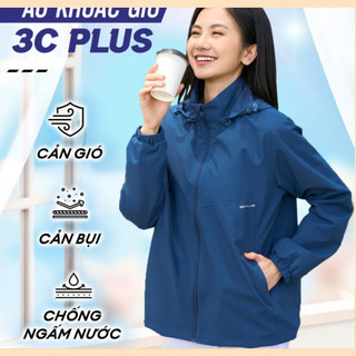 áo gió nữ 3c pluss 2 lớp lót vải lưới, chất vải gió nano tráng bạc chống nước , gió