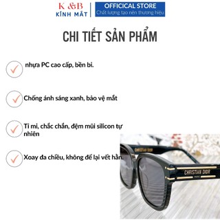 SALE 49% - Kính Dáng Vuông Nam Nữ  Phù Hợp Cho Mọi Khuôn Mặt Tích Hợp Chống Tia UV400 - T57
