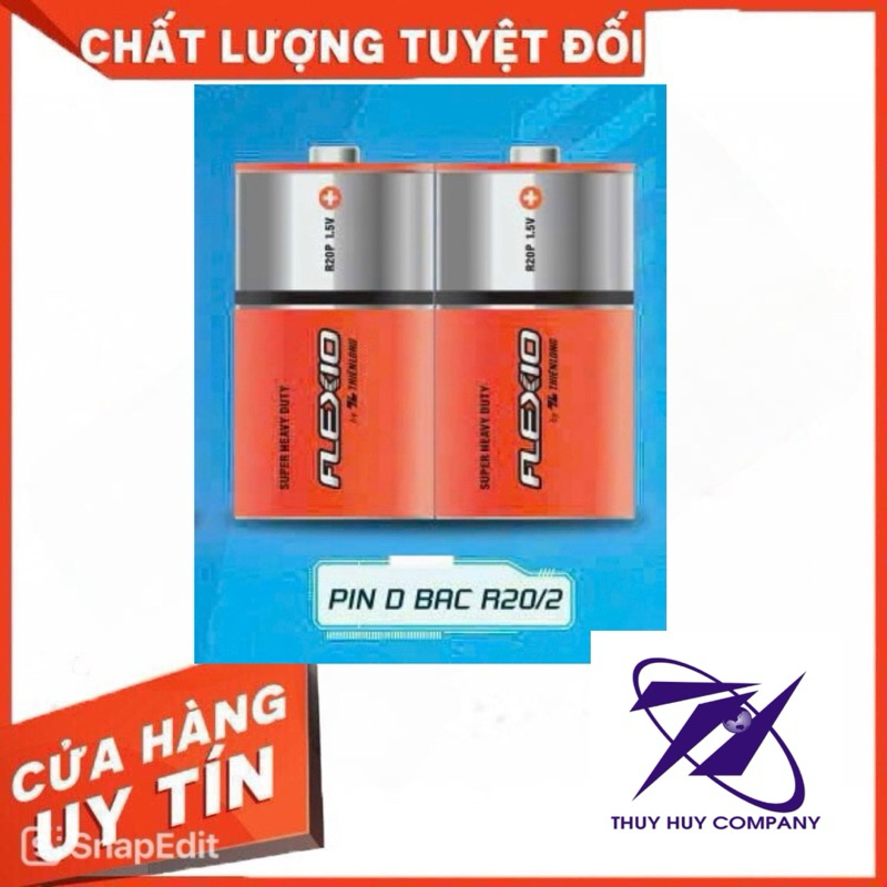 VỈ 2 QUẢ PIN ĐẠI R20P 1,5V FLEXIO TL - VPP QUỐC HUY.