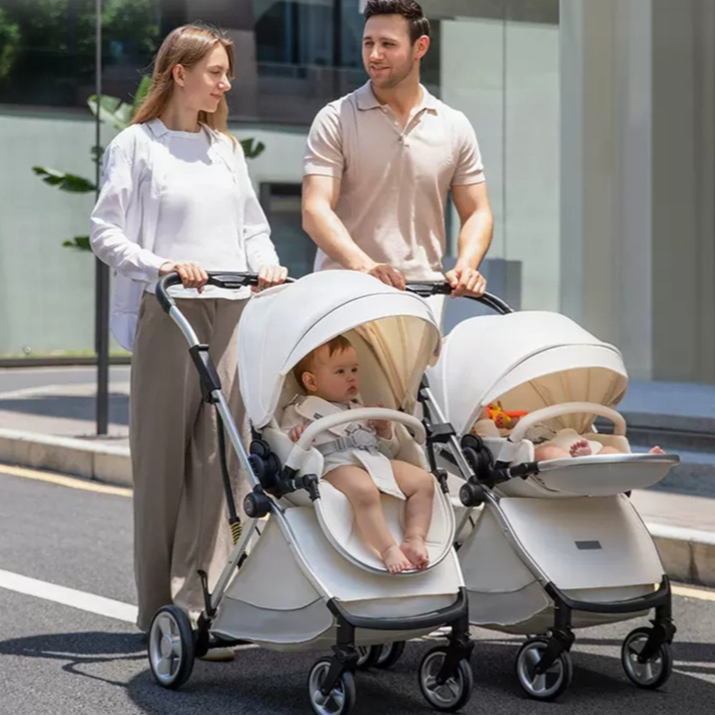 Xe đẩy đôi em bé gấp gọn COBALLE ngả lưng 3 tư thế, khung hợp kim nhôm ...