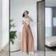 Quần culottes đũi cạp cao, ống rộng A2545