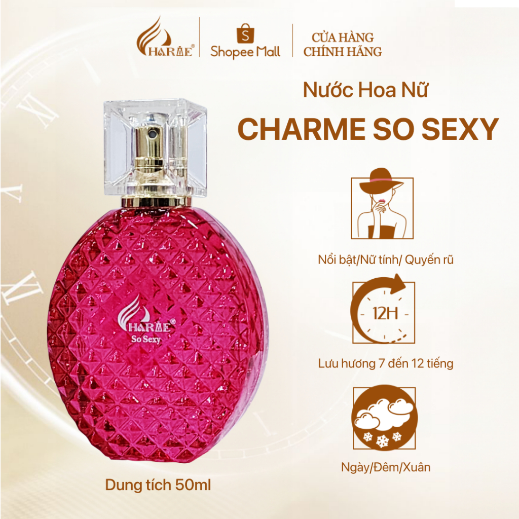 Ảnh Nước Hoa Nữ Charme So Sexy 50ml Chính Hãng, Thơm Lâu, Quyến Rũ, Sang Trọng 3