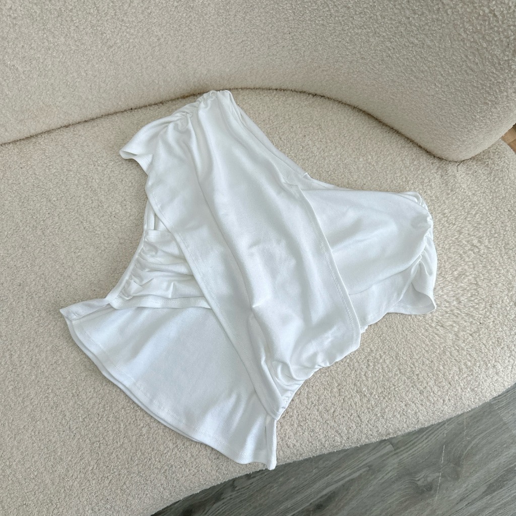 Áo Thun Trễ Vai Kiểu Bigsize Nữ Chéo Ngực Chất Vải Borip Co Giãn Phong Cách Hiện Đại A240