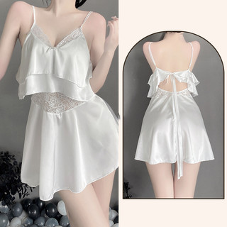 Váy Ngủ Sexy Cuốn Hút 2 Dây Buộc Sau Cao Cấp, Đồ Ngủ Gợi Cảm Váy Ngủ Siêu Gợi Cảm Quyến Rũ DN09