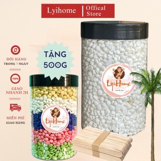 [TẶNG 500G] hũ 500g sáp wax lông cao cấp nhà lyihome, sáp wax lông nóng lấy sạch gốc, sáp thơm dẻo