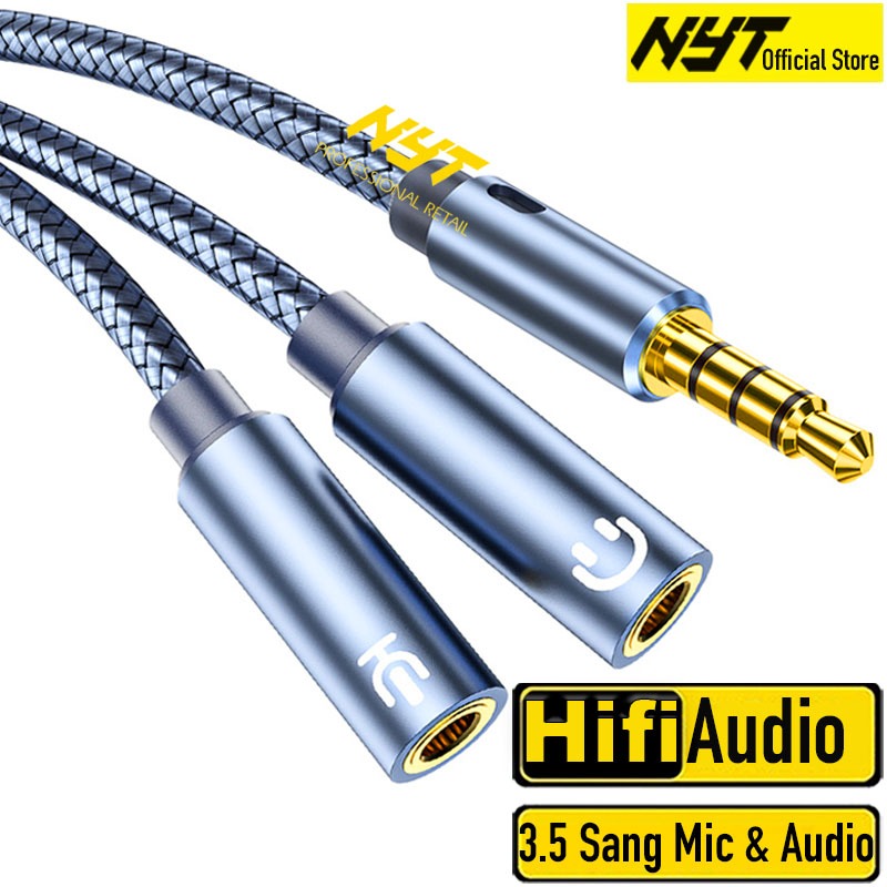 Jack Chuyển 3.5mm Male Sang Mic Và Tai Nghe Female Hifi Audio NYT CD103 Shopee Việt Nam