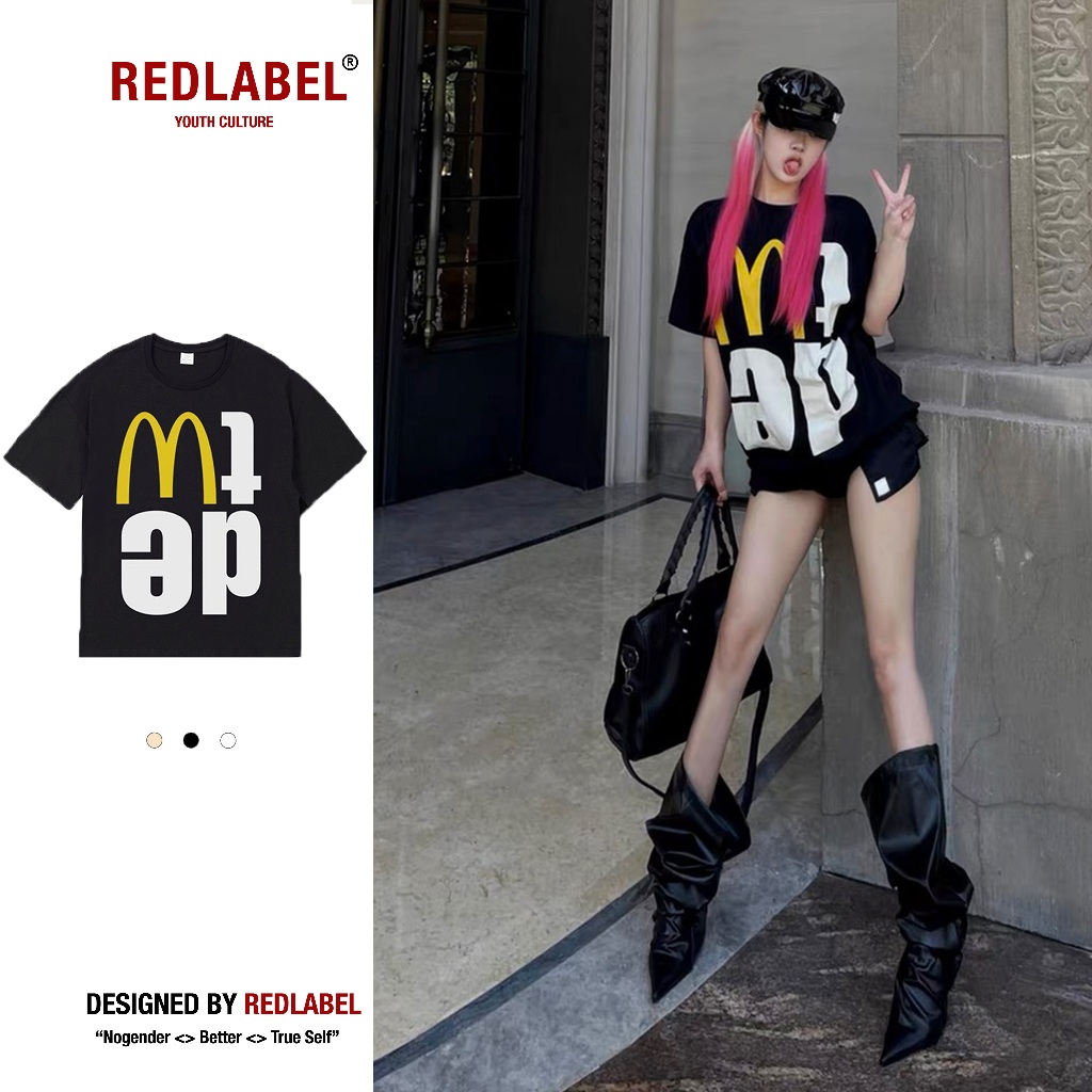 Áo Thun Nam Nữ In "MTDE" Tshirt, Áo Phông REDLABEL In Họa Tiết Tay Lỡ Chất Vải Cotton 250gsm Form Oversize
