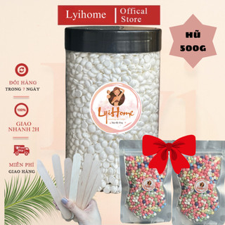 [TẶNG 200G] Hũ 500g sáp sữa dừa wax lông nóng cao cấp lyihome, sáp wax nóng lấy sạch gốc lông