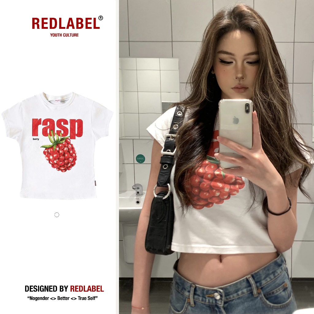 Áo Thun Baby Tee Nữ REDLABEL Chất Liệu Thun Co Giãn 2 Chiều Cao Cấp Thoáng Mát Hình In Năng Động Cá Tính
