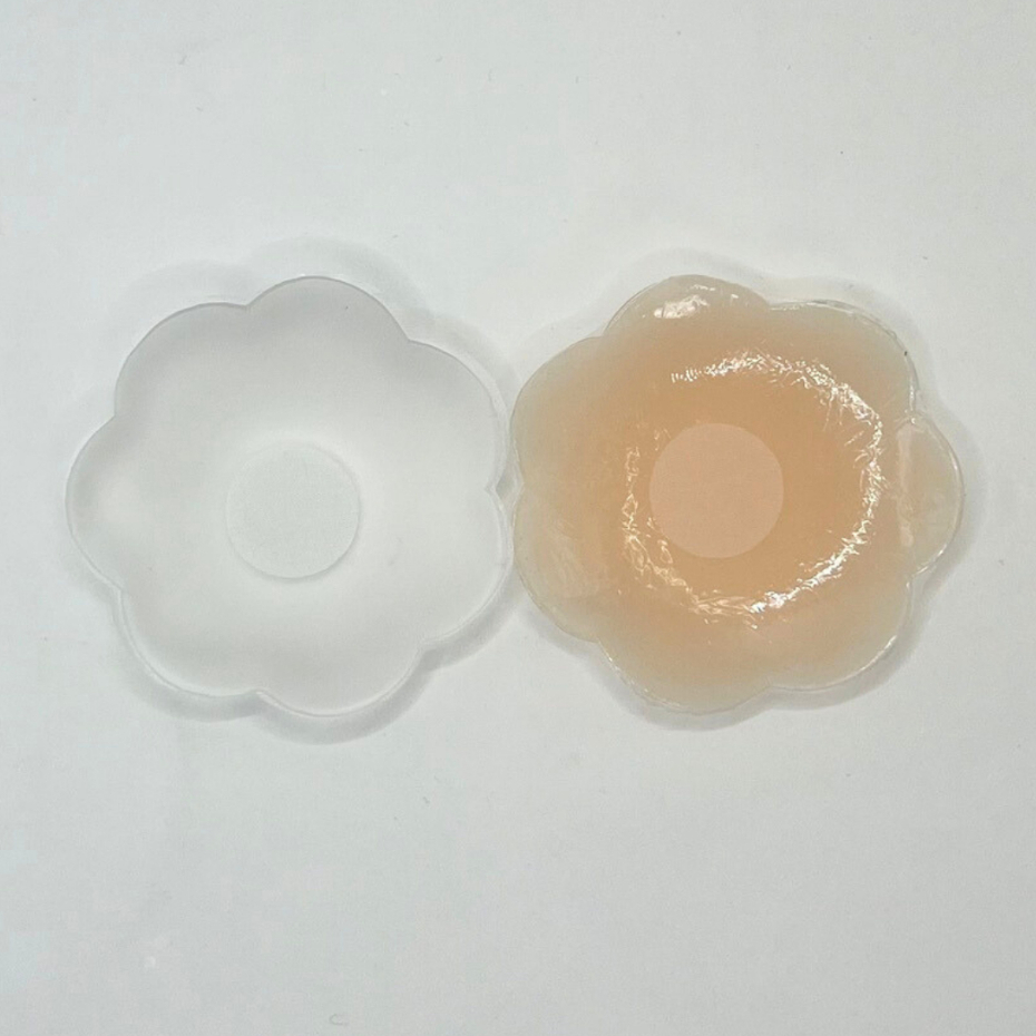 Miếng dán ngực silicon trong suốt tệp với màu da dán ti chống lộ Hộp 5 cặp sử dụng nhiều lần HeeS999