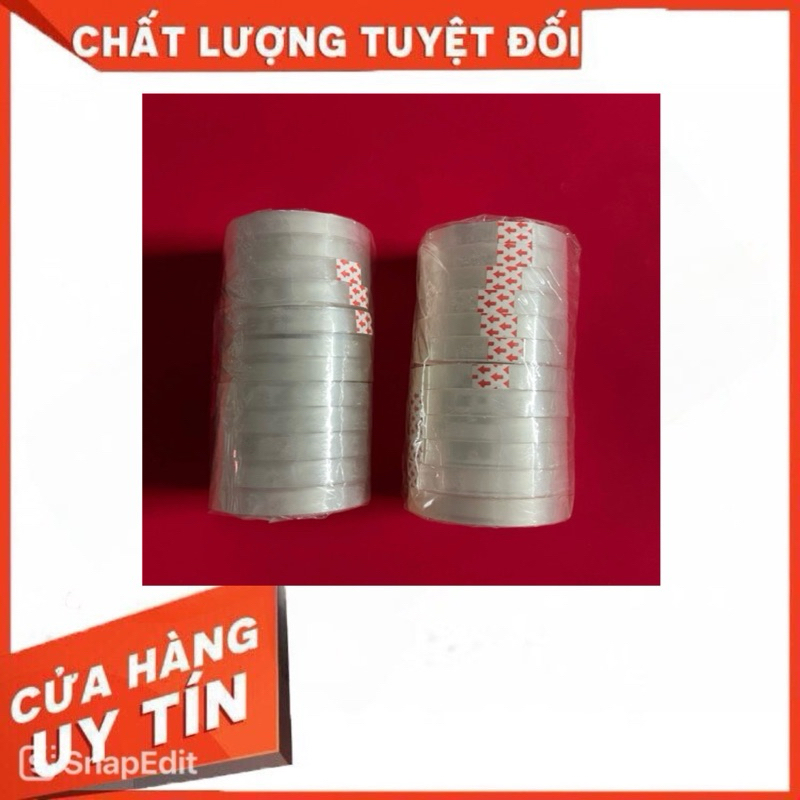 [BUÔN] BĂNG DÍNH 1CM, 1 LỐC 12 CUỘN - VPP QUỐC HUY