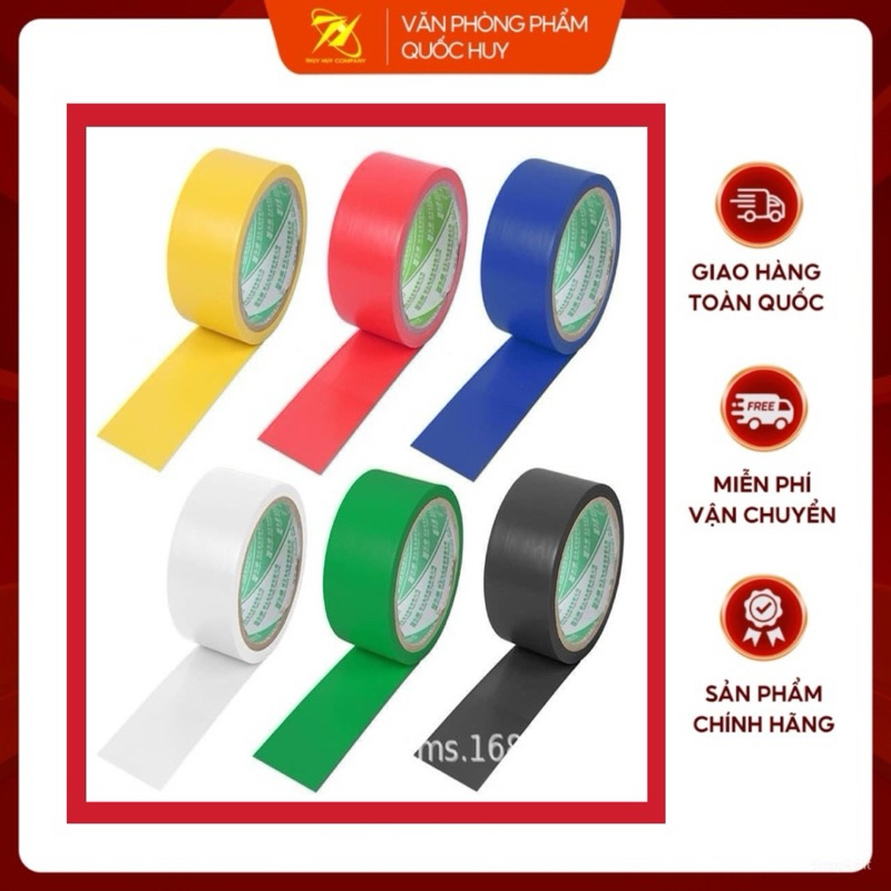 BĂNG DÍNH MÀU TRƠN, 1 CUỘN 80Y - VPP QUỐC HUY