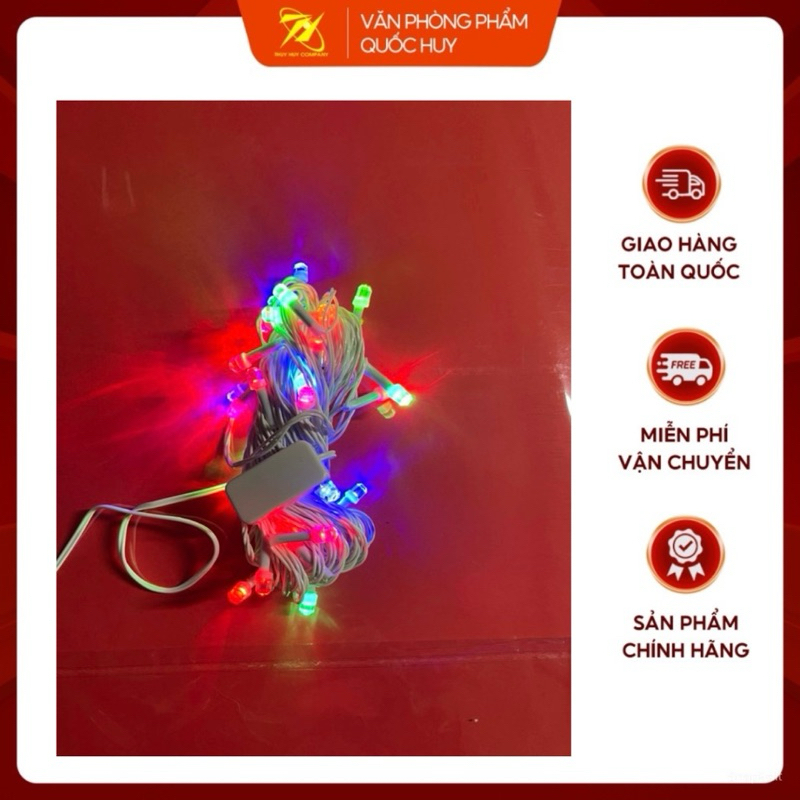 ĐÈN NHÁY LED DÂY TRẮNG CÁC MÀU, 10M - VPP QUỐC HUY
