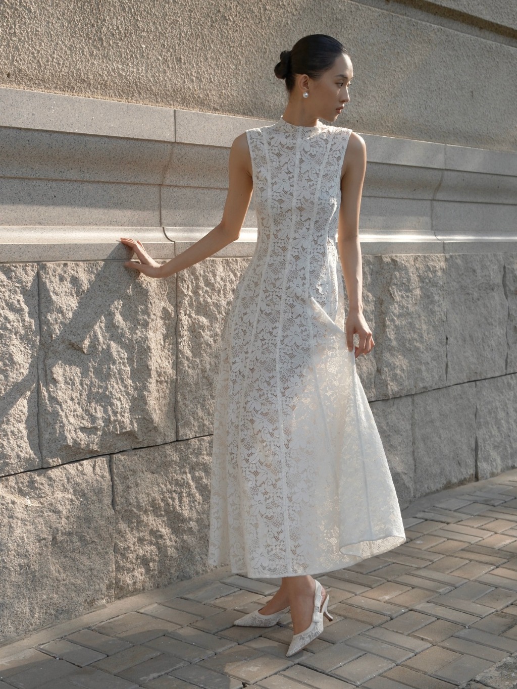 Ảnh Đầm ren dệt Louise Lace Dress HUONG BOUTIQUE HBV1295 1