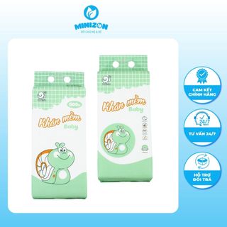 Khăn vải khô Mềm Xanh Lá Baby Dokma Rút Đáy Đa Năng 500g