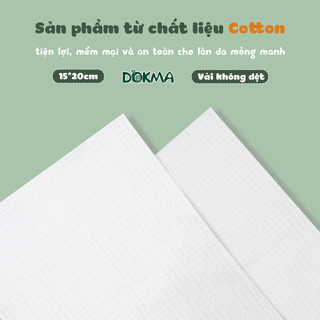 Khăn vải khô Mềm Xanh Lá Baby Dokma Rút Đáy Đa Năng 500g