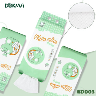 Khăn vải khô Mềm Xanh Lá Baby Dokma Rút Đáy Đa Năng 500g
