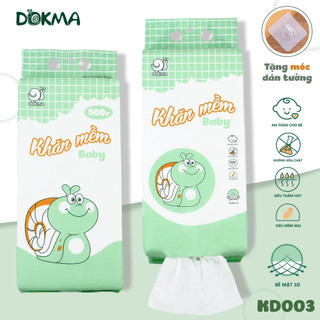 Khăn vải khô Mềm Xanh Lá Baby Dokma Rút Đáy Đa Năng 500g