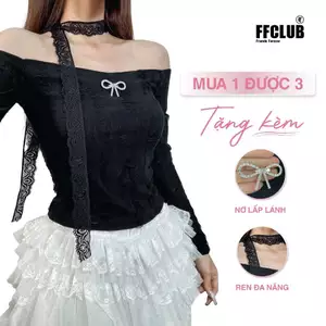 ÁO BODY COTTON CÀO RÁCH LOLITA PHONG CÁCH COQUETTE MIX