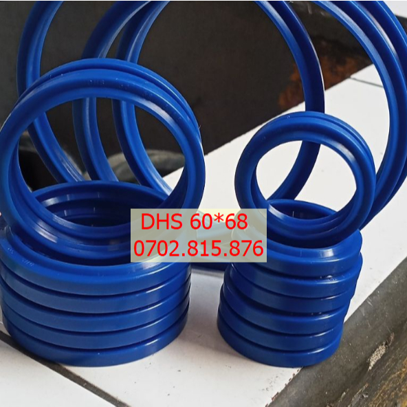 1x PU Hydraulik-Staubdichtung DHS 50x58x(5)6,5 Mm – Polyurethan, ölbeständig, Für Kolbenstange Und Zylinder, Blau