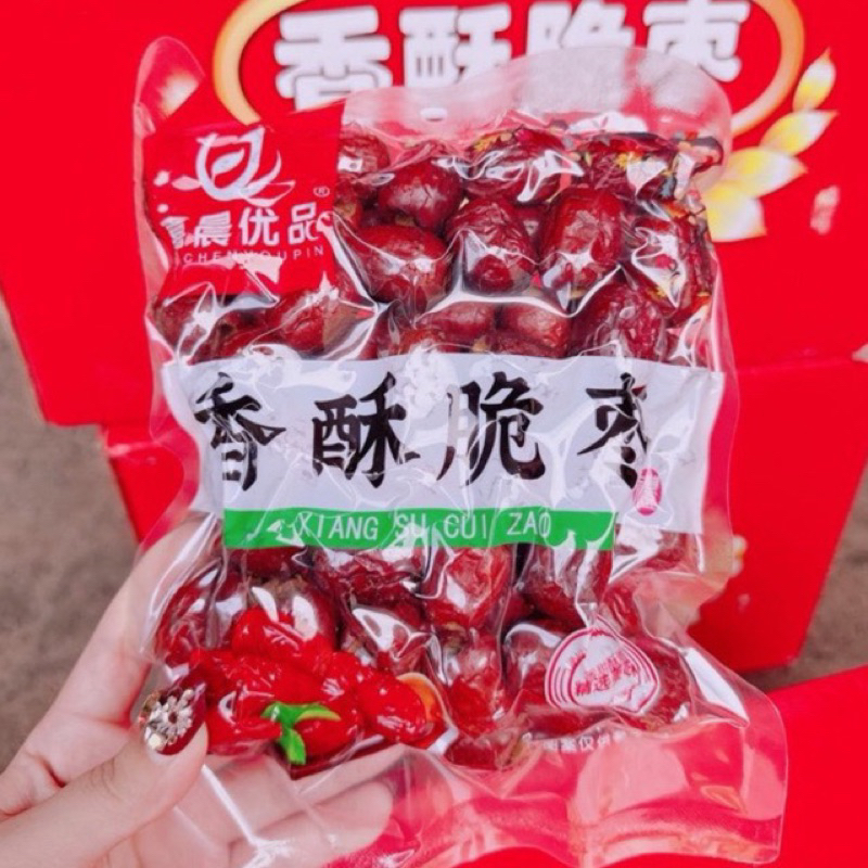Gói 252gr Táo Đỏ Tân Cương Sấy Giòn Không Hạt Hút Chân Không