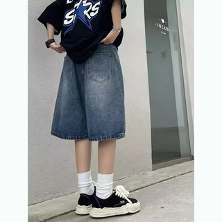 Quần Short Jeans Nam Nữ, Quần Đùi Ống Rộng Thời Trang Unisex
