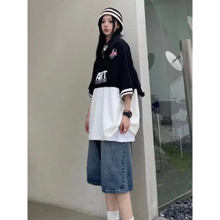 Quần Short Jeans Nam Nữ, Quần Đùi Ống Rộng Thời Trang Unisex