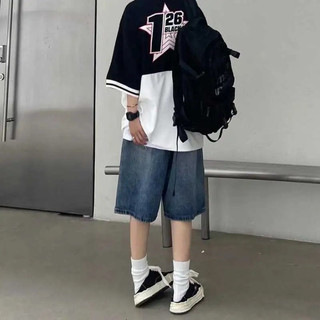 Quần Short Jeans Nam Nữ, Quần Đùi Ống Rộng Thời Trang Unisex