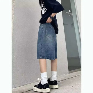 Quần Short Jeans Nam Nữ, Quần Đùi Ống Rộng Thời Trang Unisex